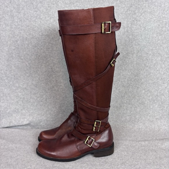 Miz Mooz Kira Brown Riding Boots ASO Elena Gilbert Vampire Diaries Size 7.5 - Picture 2 of 12